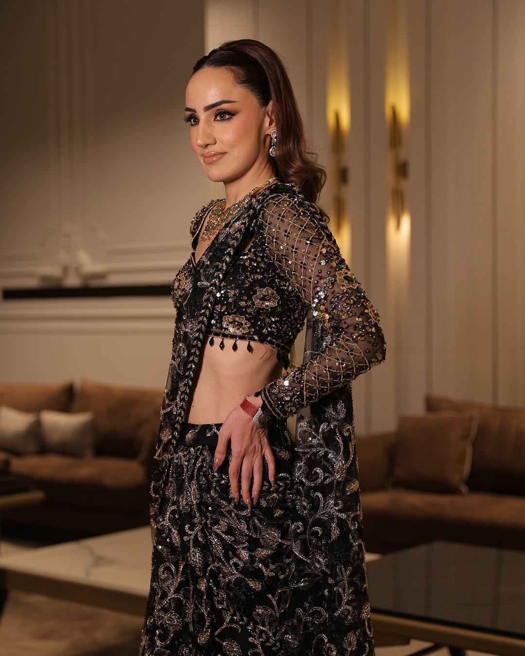 Midnight Royale Saree Set