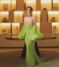 Lime Luxe Crystal Gown