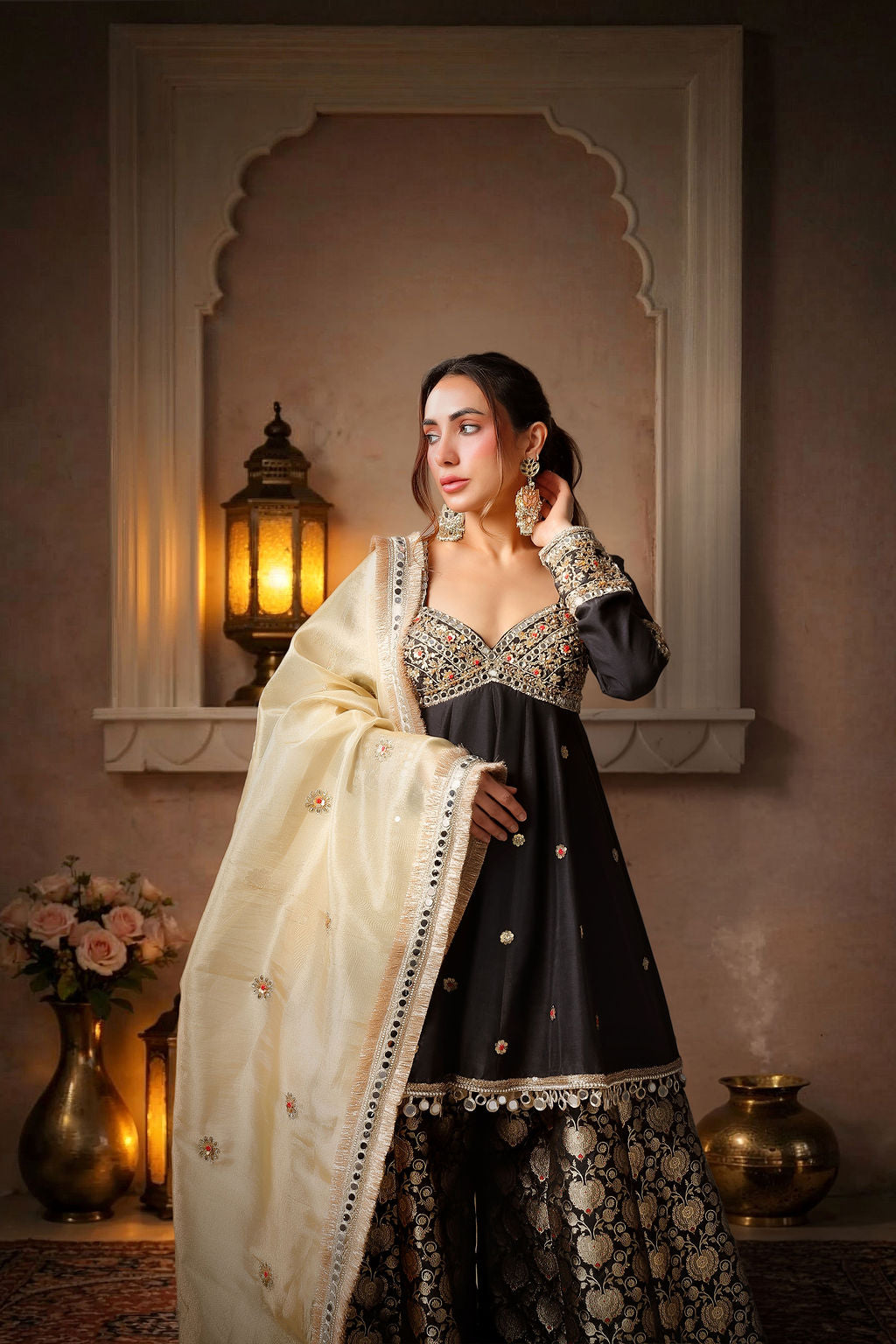 Noor-e-shab Sharara Set