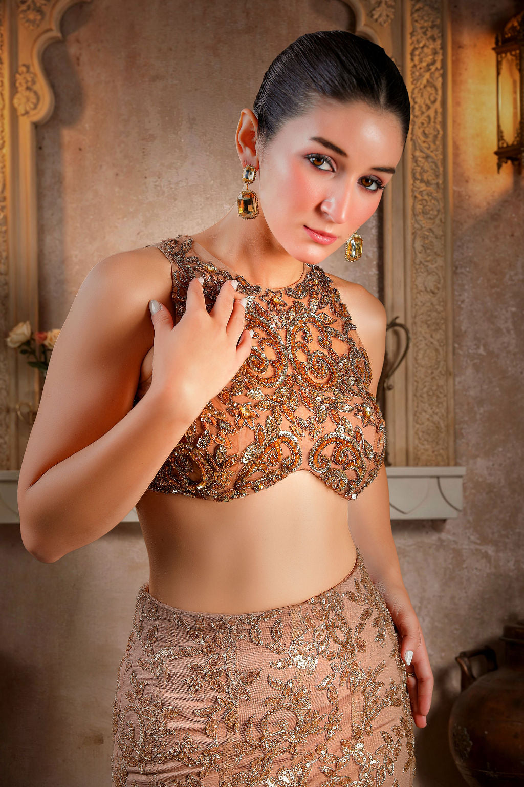 Fish Cut Trail Lehenga with Blouse