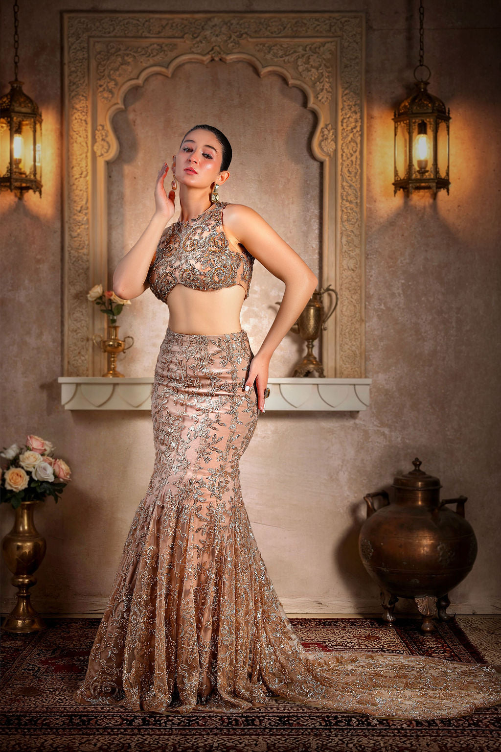 Golden Siren Lehenga