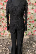 Midnight elegance Embroidered co-ordset