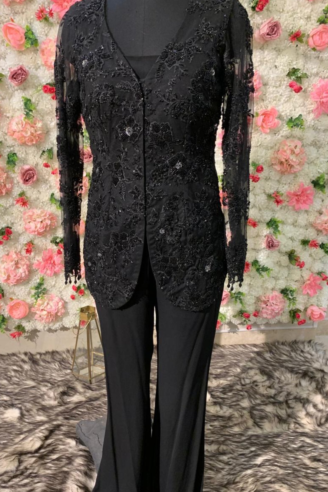 Midnight elegance Embroidered co-ordset