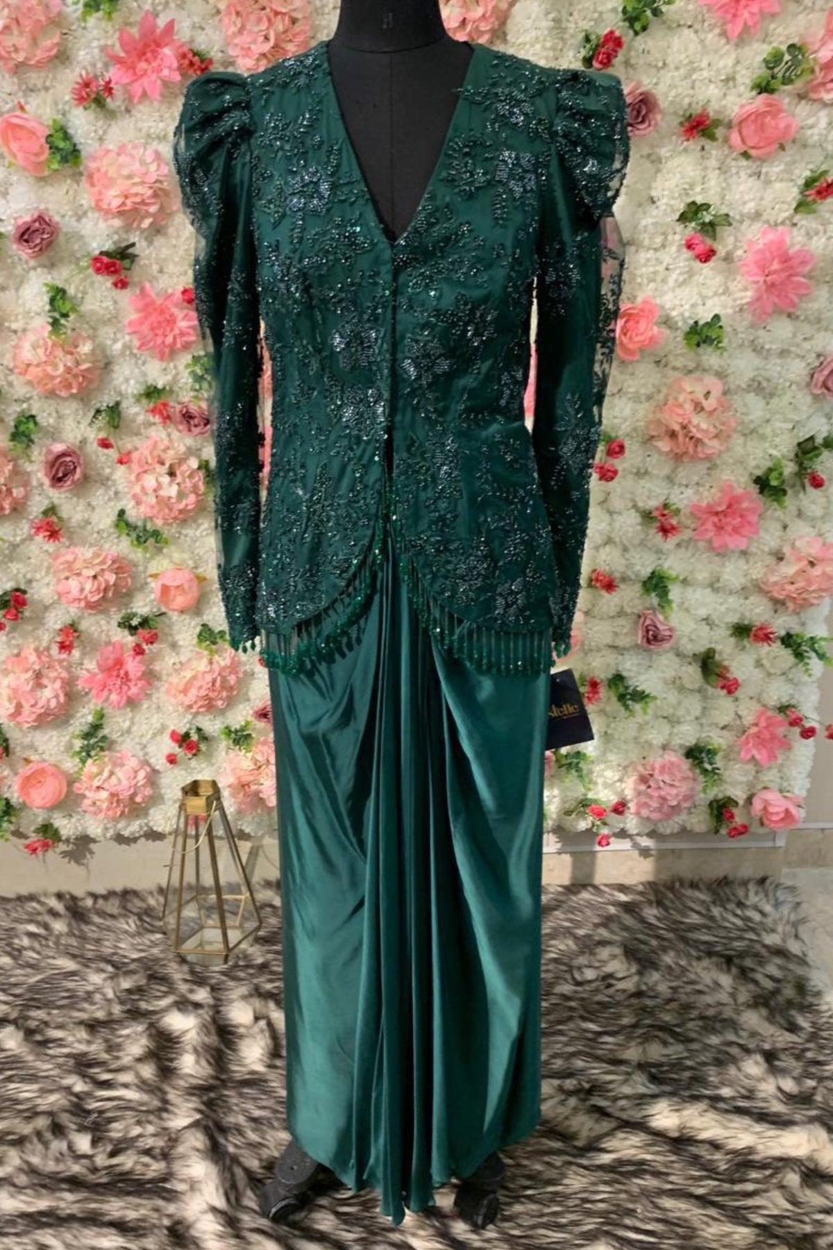 Emerald majesty embroidered Co-ordset