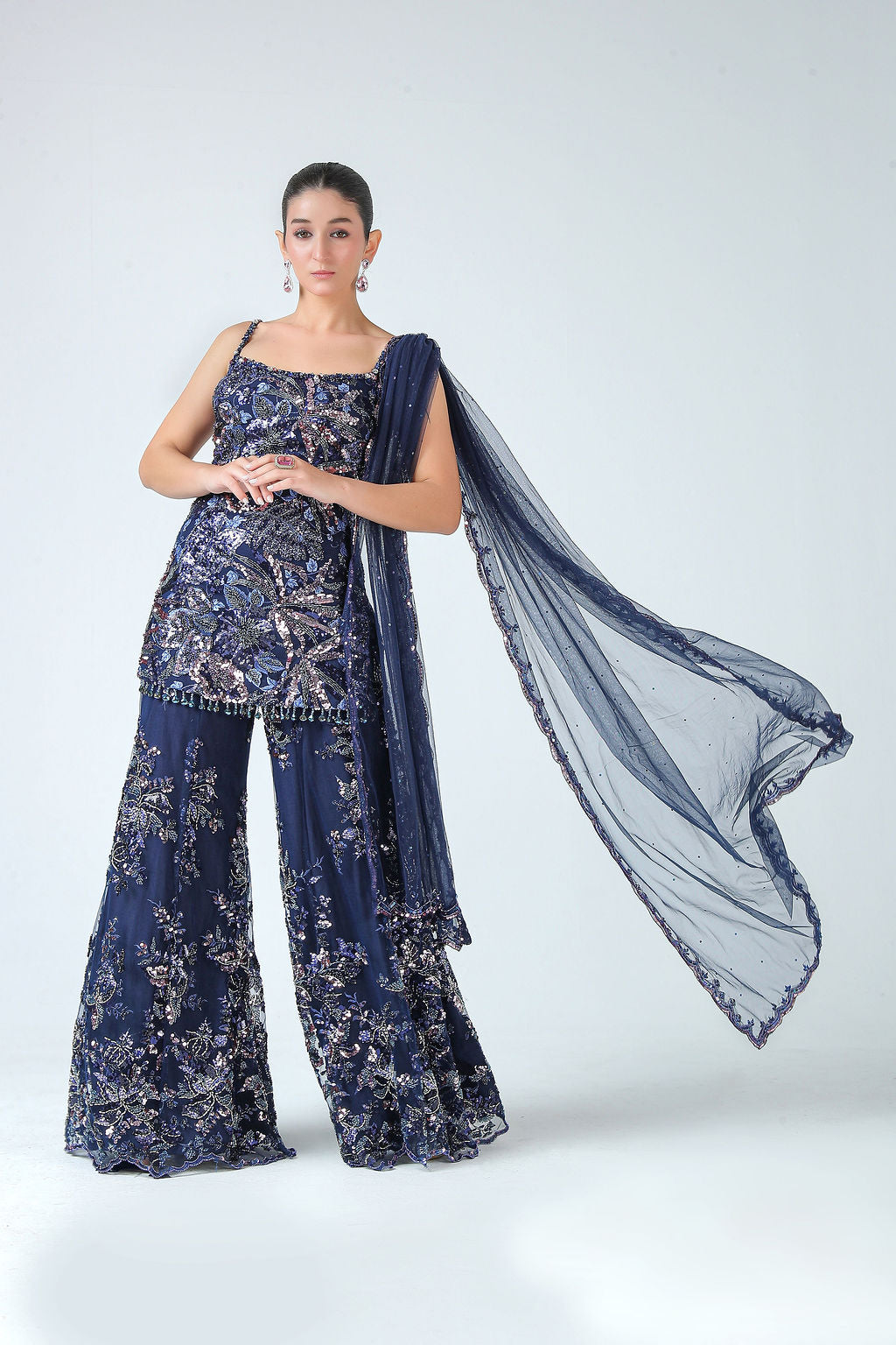 Short Kurti with Sharara and Dupatta III
