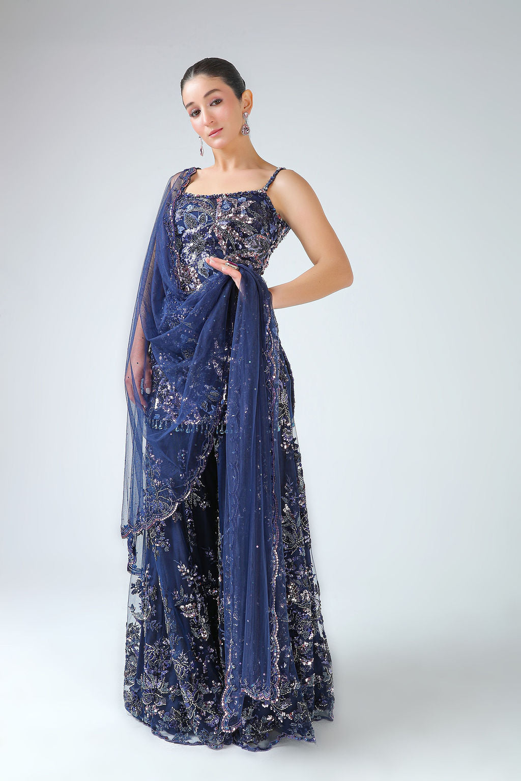 Short Kurti with Sharara and Dupatta III