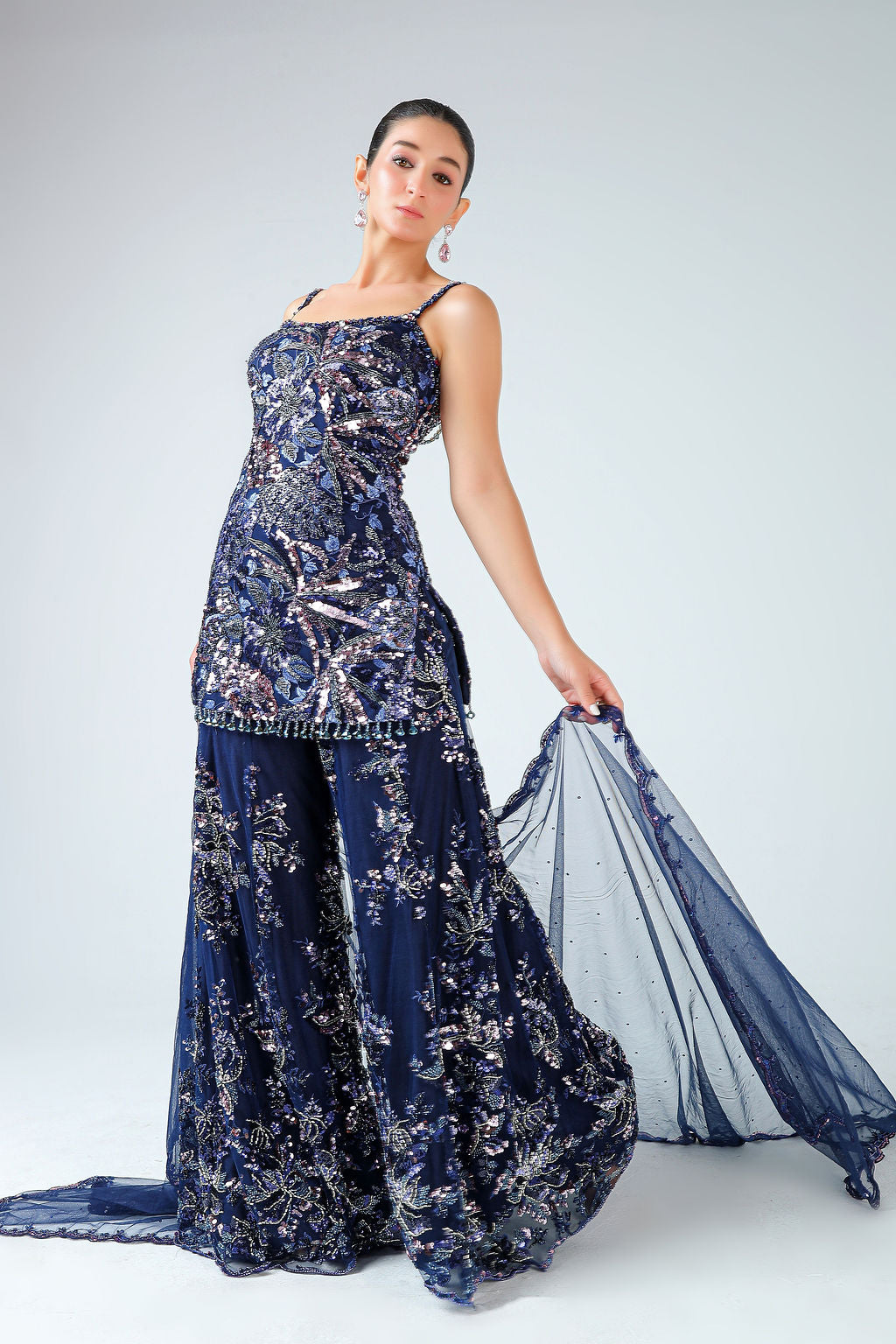 Short Kurti with Sharara and Dupatta III