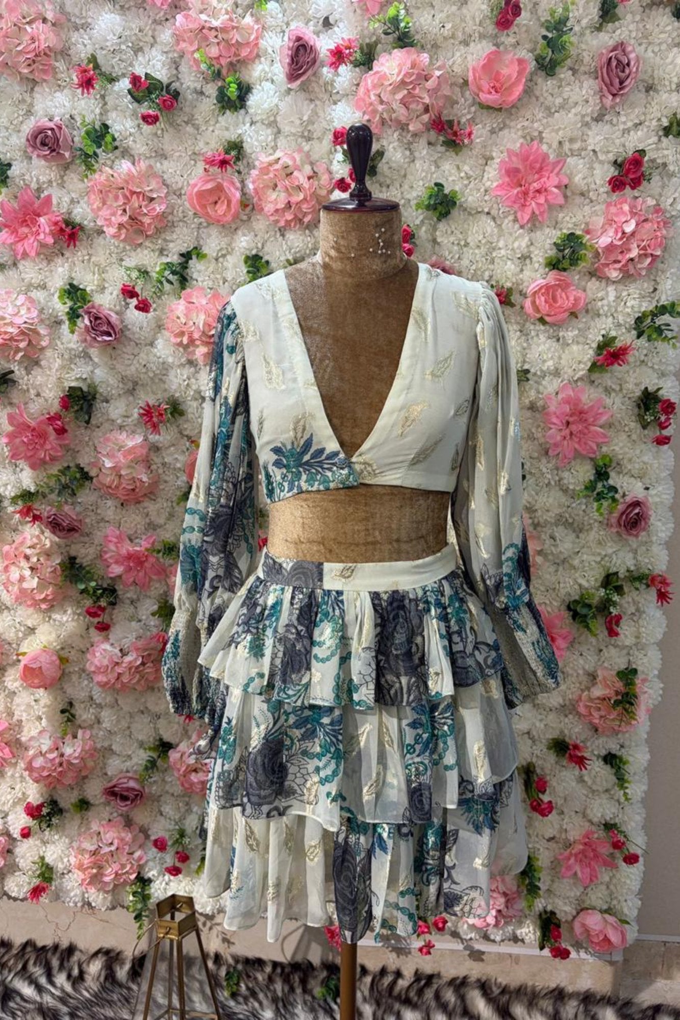 Azure bloom Lurex Coordset