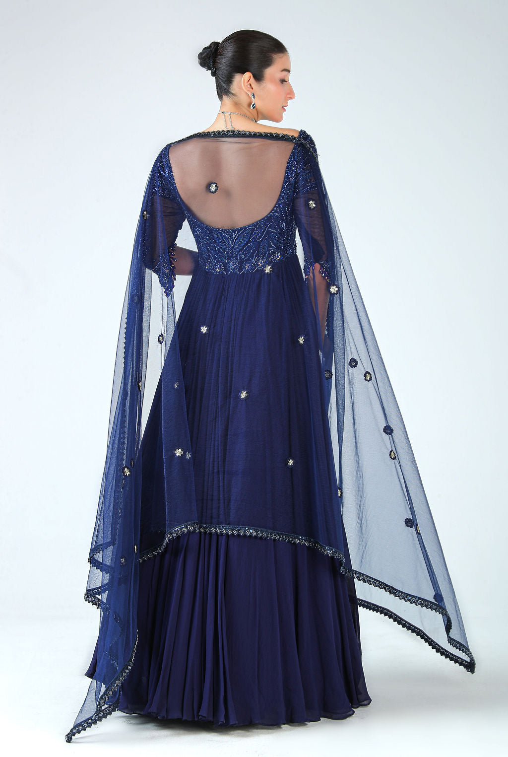Navy Radiance Anarkali Set