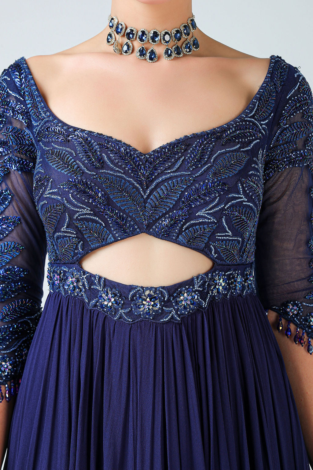 Navy Radiance Anarkali Set