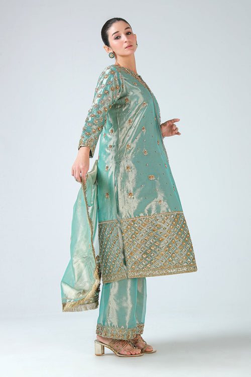 Long Suit with Pant and Dupatta - front