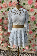 Sky blue jacket-style co-ord set