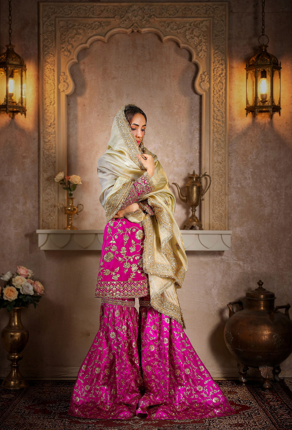 Short Kurti with Sharara and Dupatta II