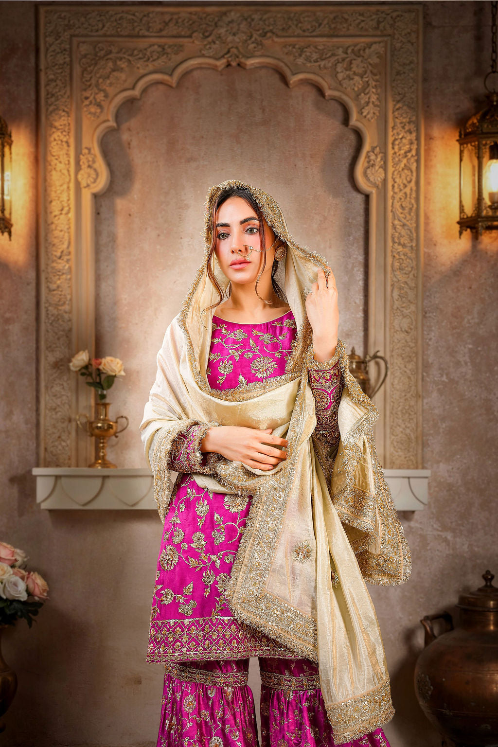 Short Kurti with Sharara and Dupatta II