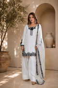 Ivory Dupion Silk Farshi Salwar Set