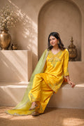 Sunshine Yellow Silk Kurta Set